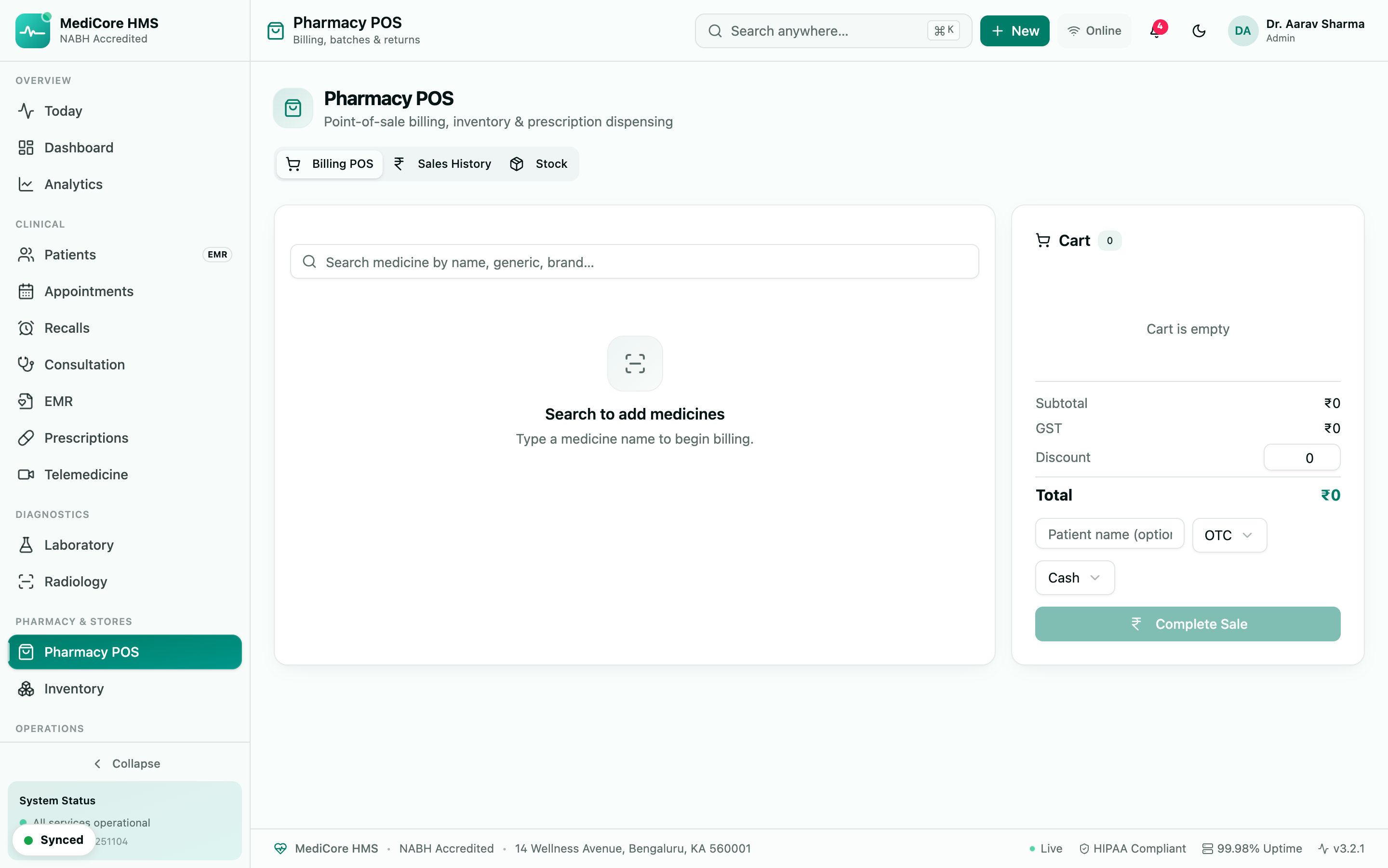 Recall and follow-up screen with patients due, overdue recalls and one-click booking